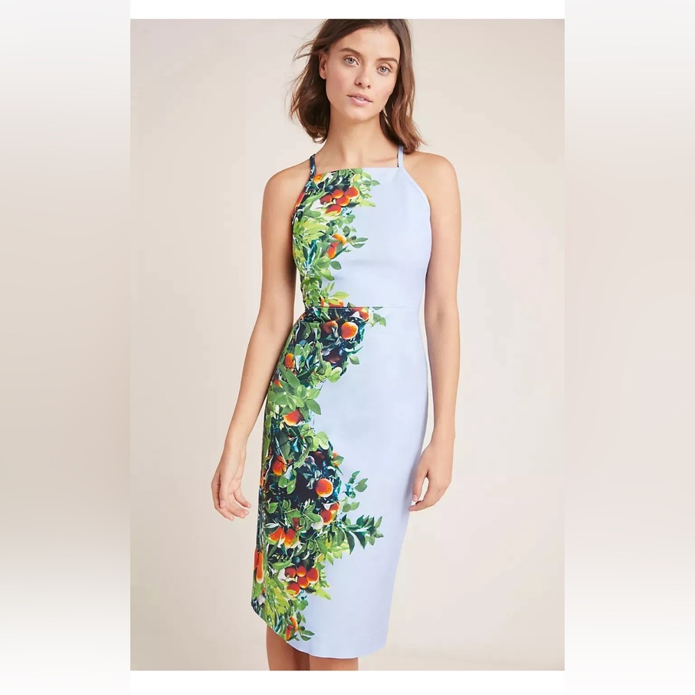 Anthropologie Maeve orange blossom dress 0/00